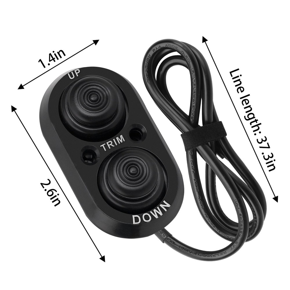Trim Switch for Boat, Boat Tilt Black Push Button,