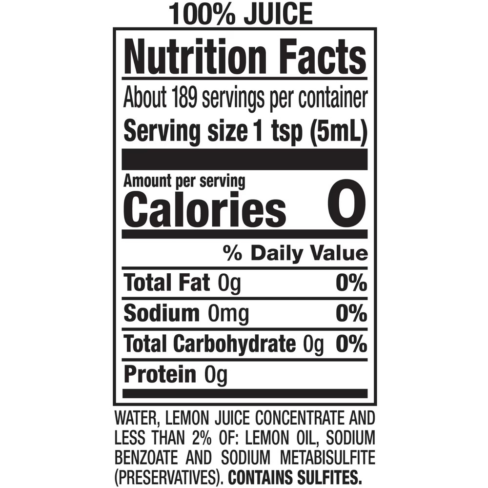 (2 pack) ReaLemon 100% Lemon Juice, 32 fl oz bottle
