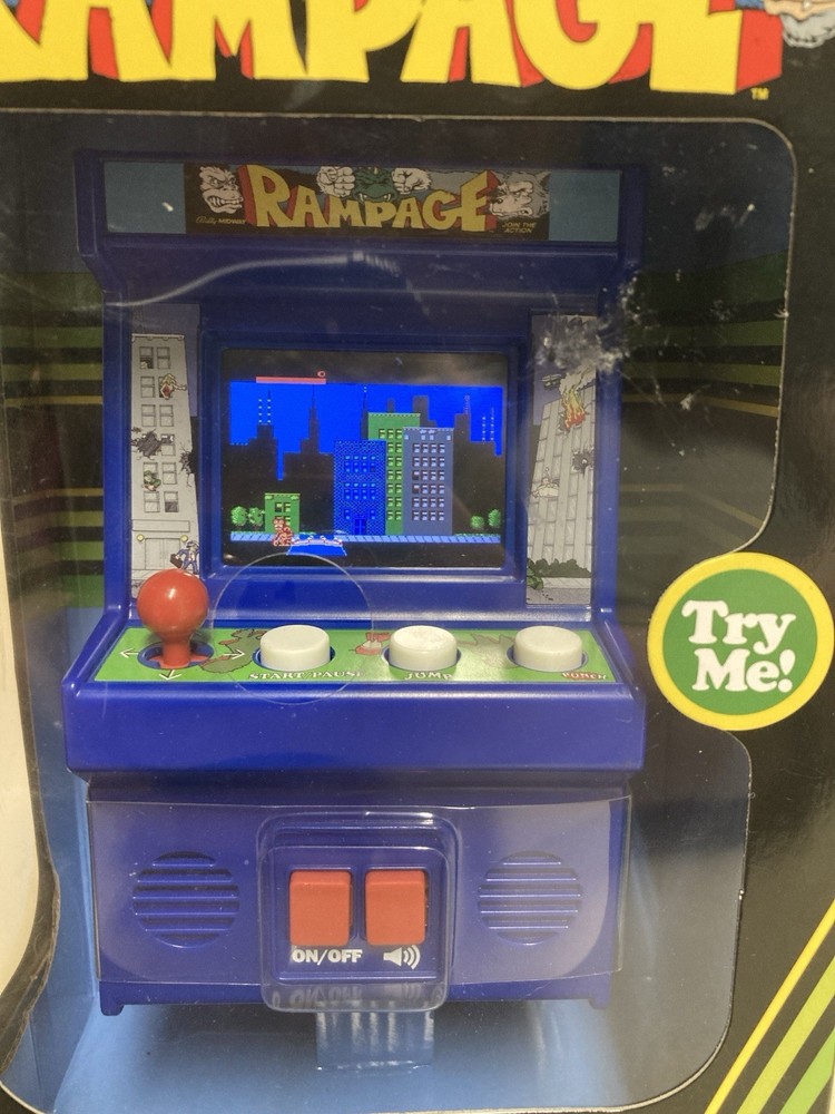 SEALED Rampage Arcade Classics Miniature Game Machine 2018 Basic Fun