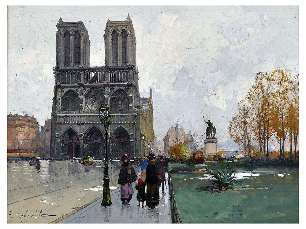 Paris France Notre Dame de Paris Tile Mural Kitchen Backsplash Marble Ceramic