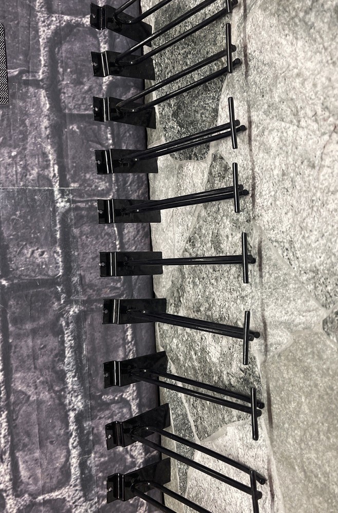 Black Slatwall Hooks 8”inch (10 Pcs.)