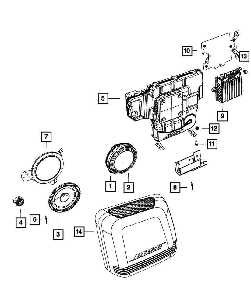 Genuine Mopar Tweeter Speaker 5091807AB