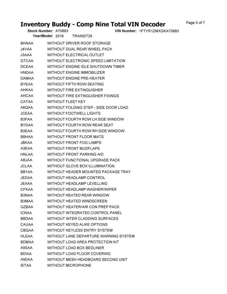 FORD TRANSIT25 2016 AUTOMATIC Transmission Shift 490615