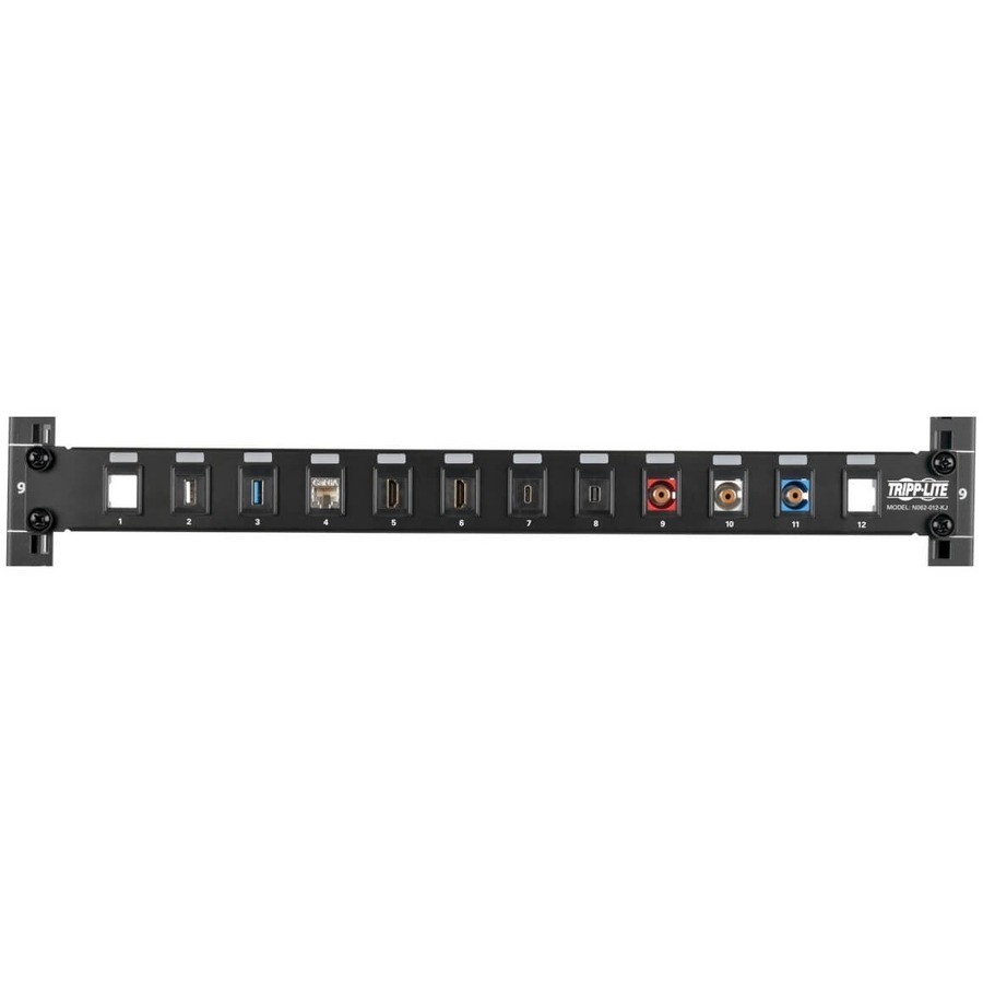 Tripplite N062012KJ 12-Port 1U Rack-Mount Blank Patch Panel