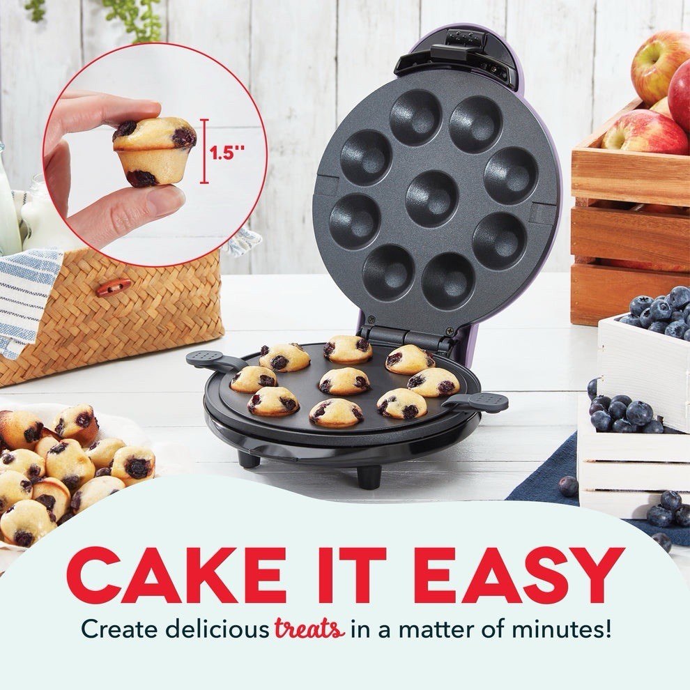 DASH EXPRESS MINI CUPCAKE MAKER Makes 9 1 1/4 Mini Cupcakes