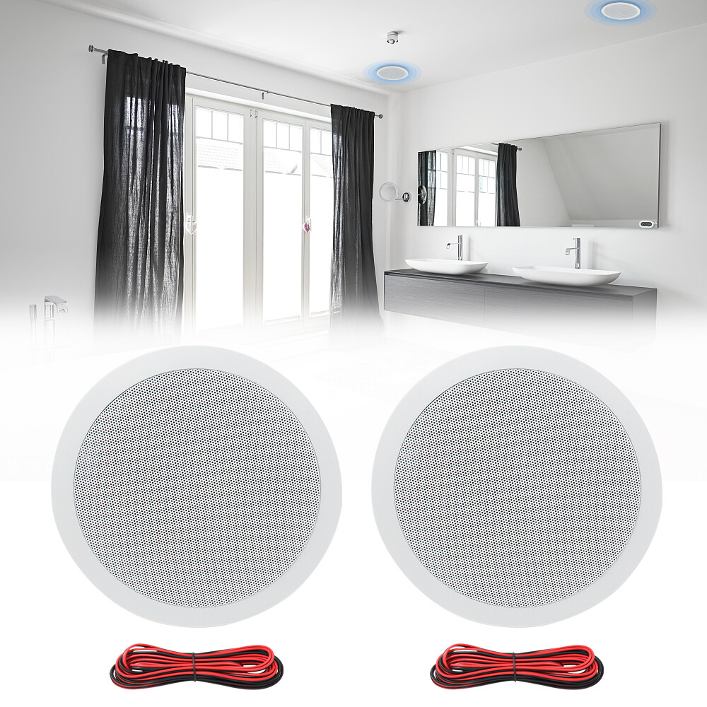 Herdio 2 Pack 6.5" 320W 2-Way Ceiling Speakers Flush Mount Kitchen