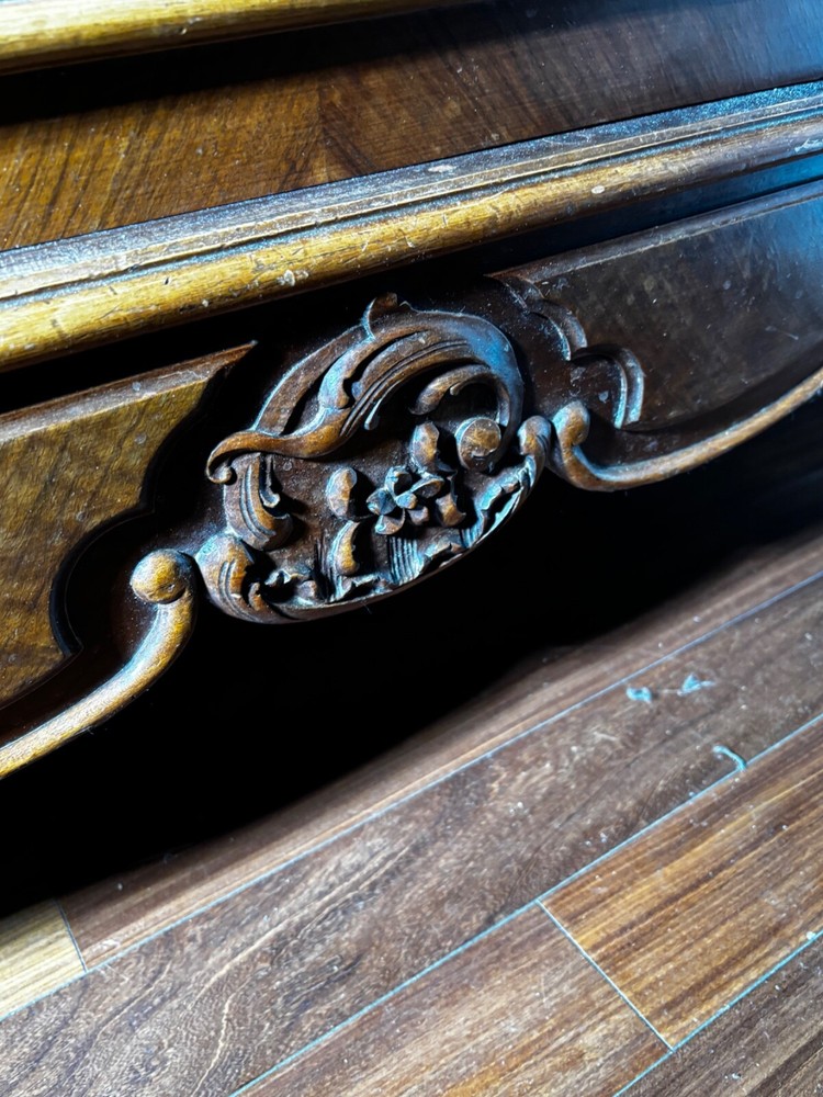Antique Rococo Mirrored Armoire