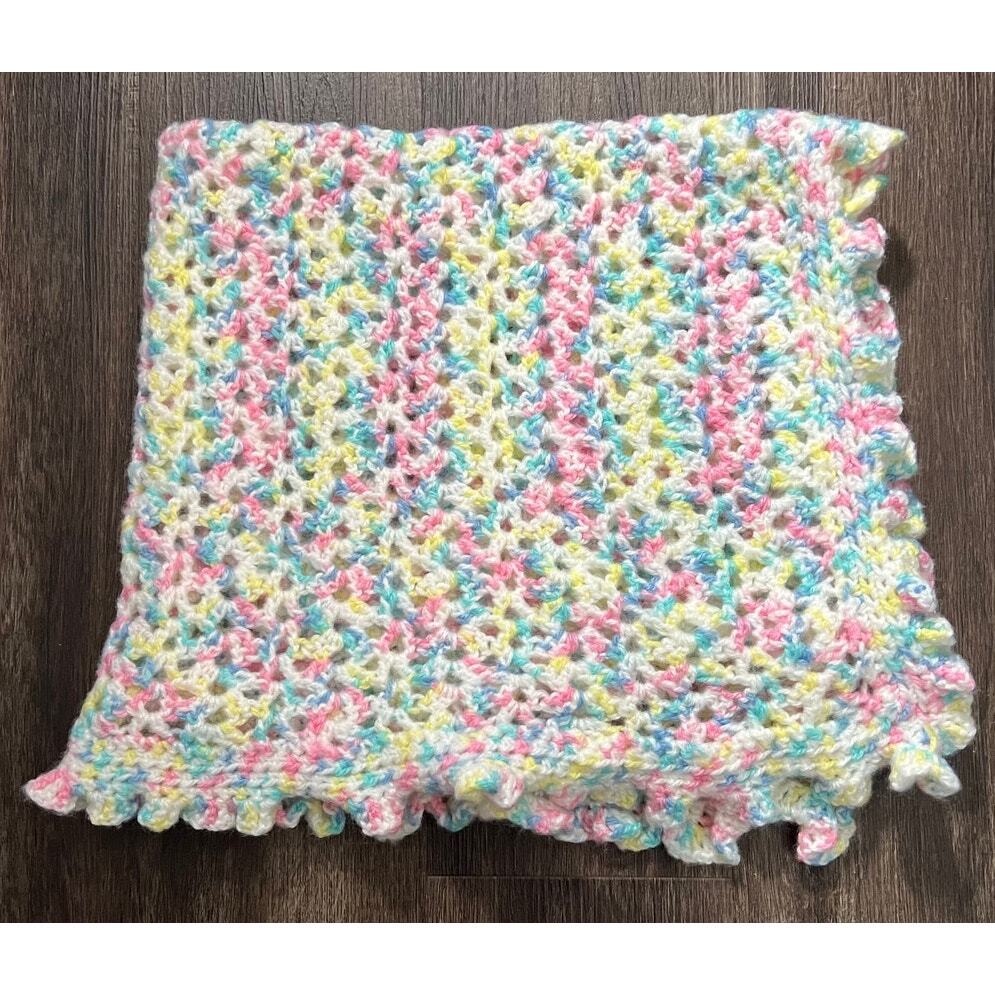 Handmade Crocheted Baby Blanket Afghan