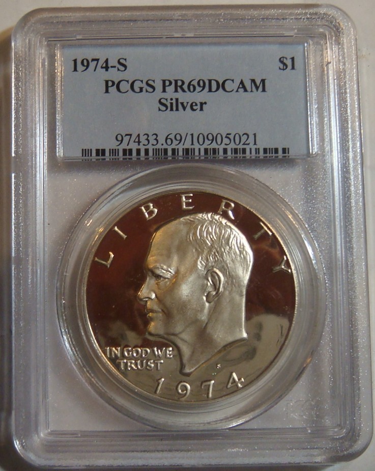 1974-S $1 Silver Eisenhower Dollar PR69DCAM PCGS
