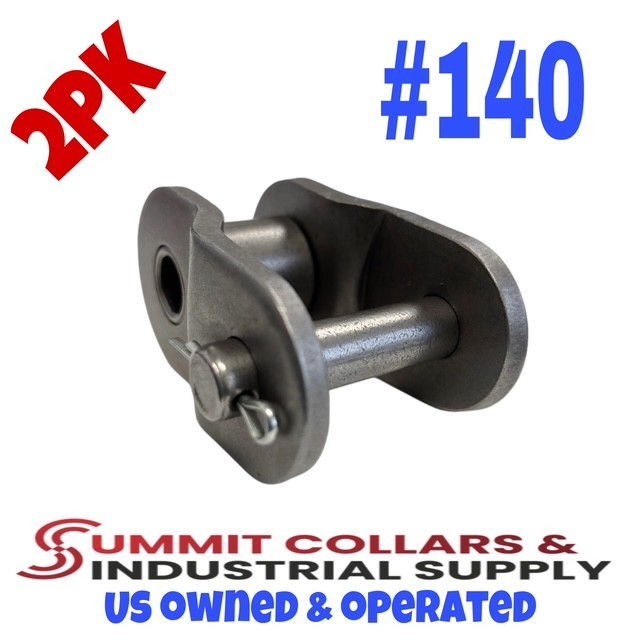 #140 Offset Half Link for Roller Chain Single Strand (2PK)
