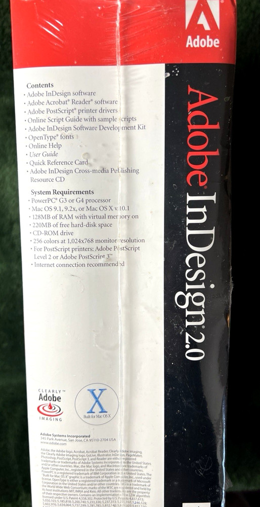 New Sealed Adobe InDesign 2.0 Mac Complete Software