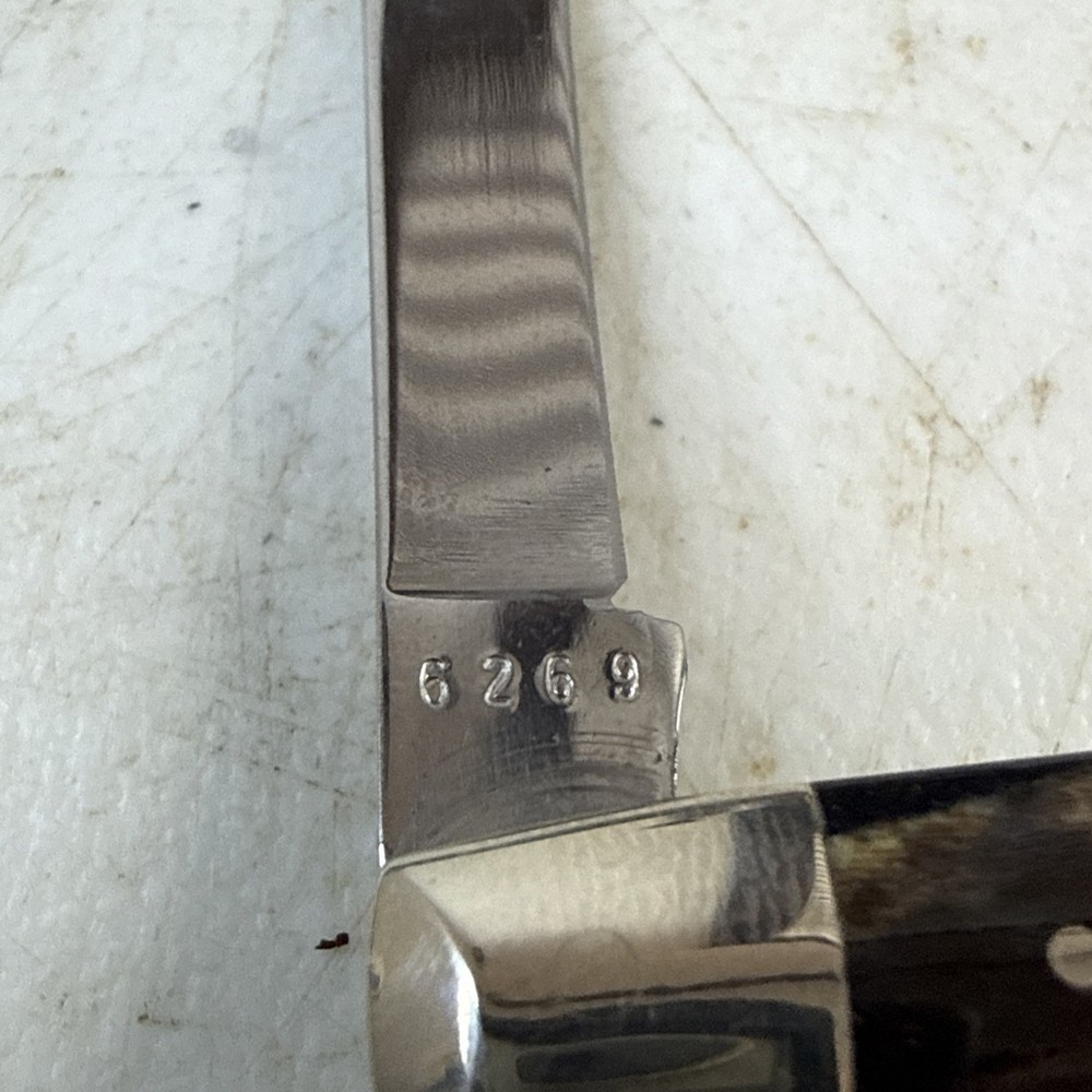 Case Xx 6269 3 DOT SMALL CONGRESS 2 BLADE KNIFE BONE NEVER SHARPENED