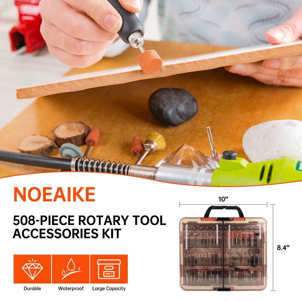 508-Piece Rotary Tool Accessory Kit,1/8" Multi-Purpose Rotary Tool Bits with ...