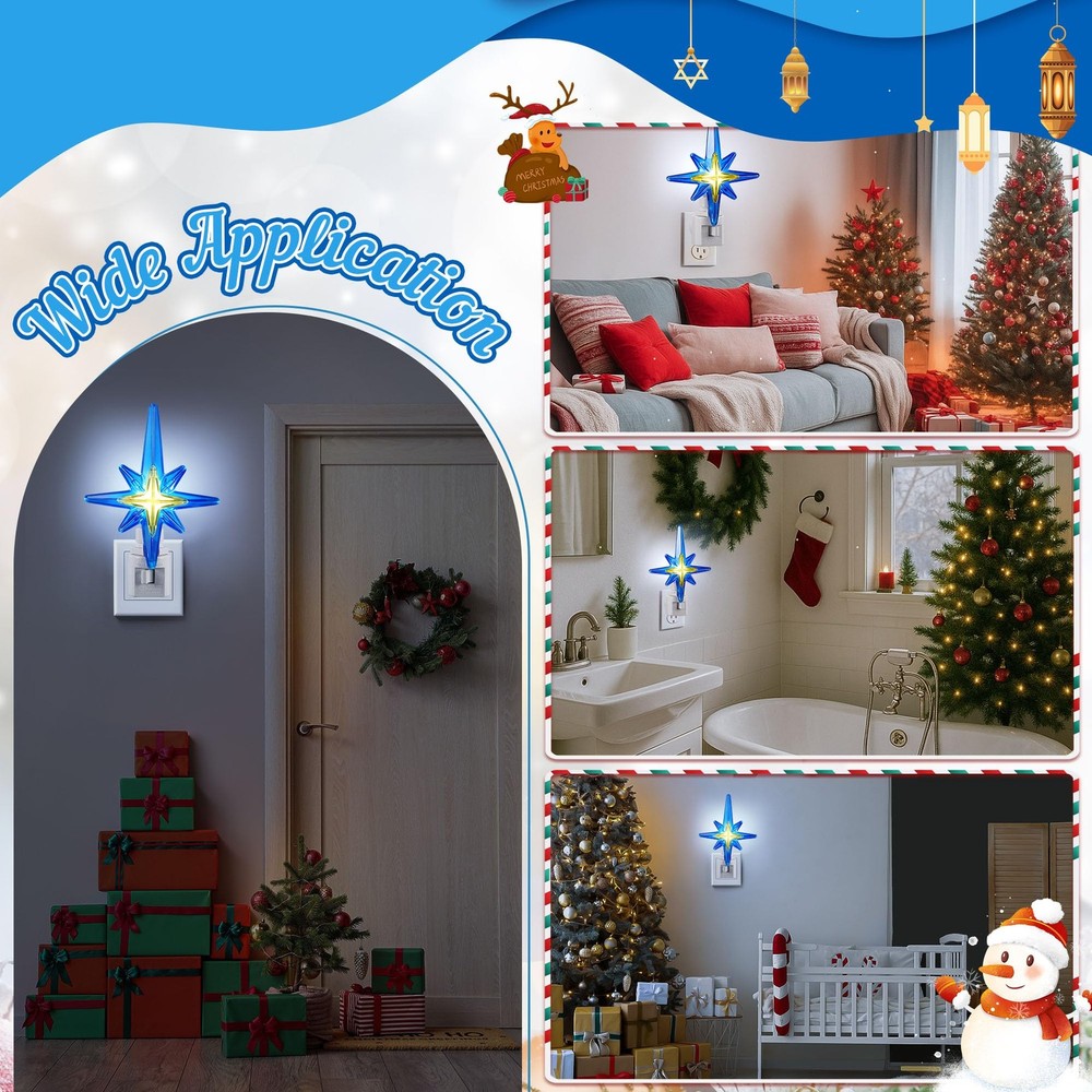 Christmas Decorations Bethlehem Star Light, blue, White