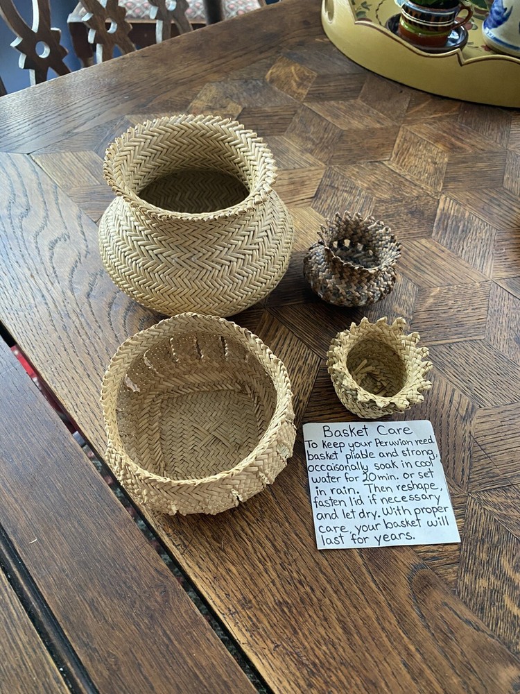 Peruvian Baskets. Set Of 4