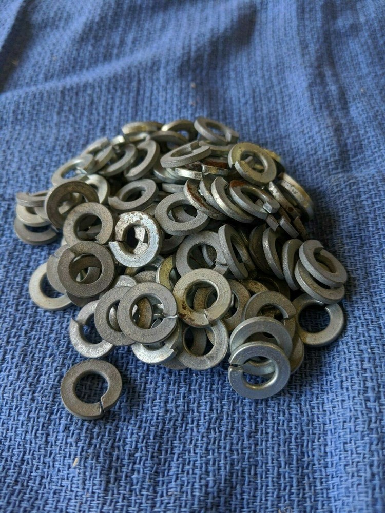 1/4" Split Lock Washers, Zinc Plated, 100+ pc