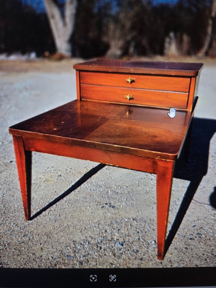 One Mid-century Mersman ( 1950s-1970s ) step-up side table solid wood.