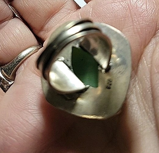 I Think Stone Is Chryoprase With Ring Marked 925 Size 5.75"