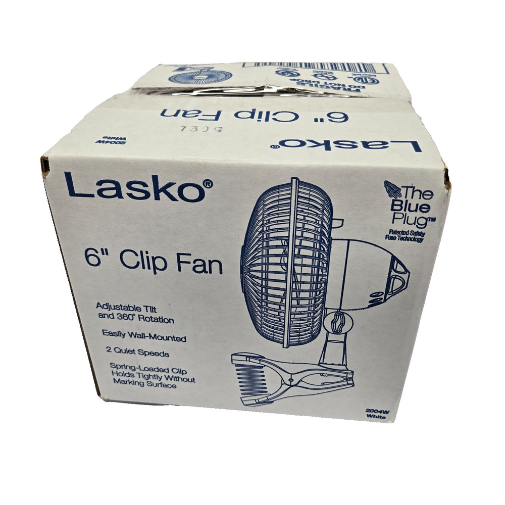 Lasko - 2004W - Clip Fan 6" Diameter - White