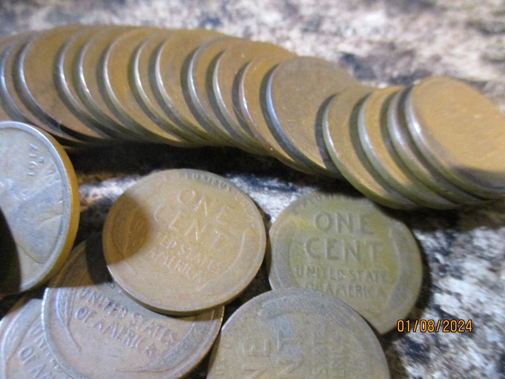1917-D LINCOLN WHEAT CENT ROLL GOOD + ZZ