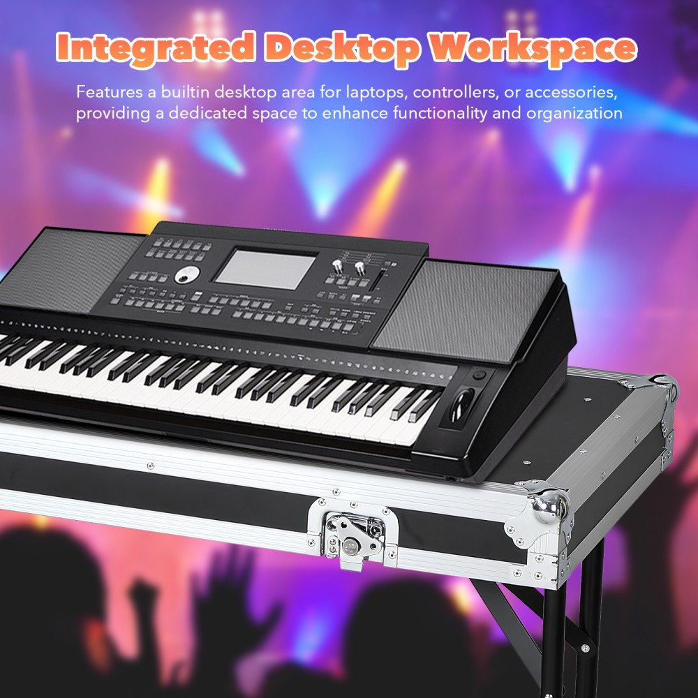 16U DJ Road Case Flight Case Tilted Mixer Stand & Work Table,Studio Rack Cabinet