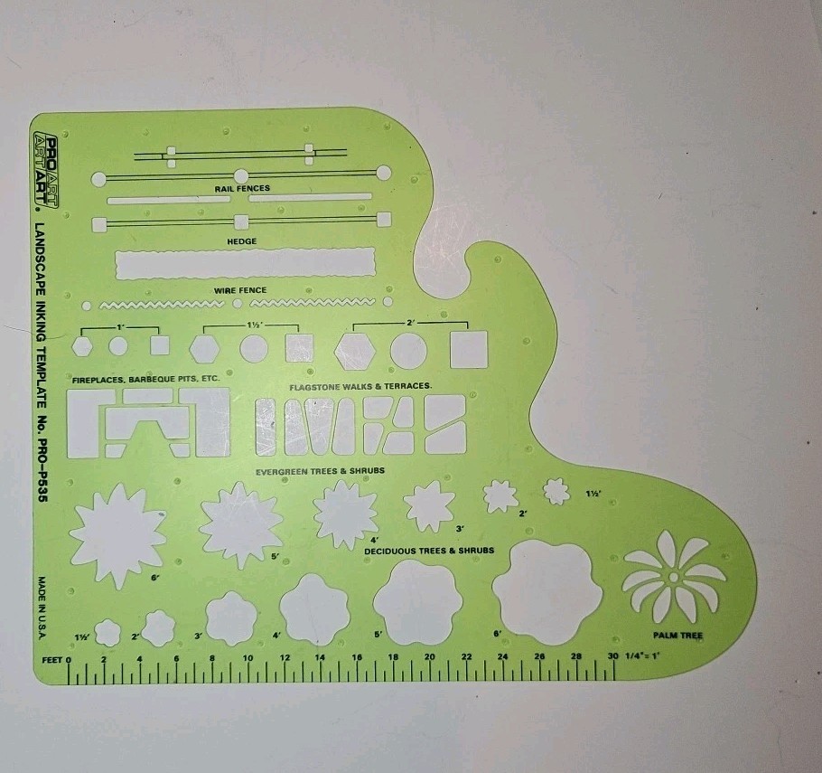 Landscape Template Architectural Drafting Stencil, ProArt P535, USA