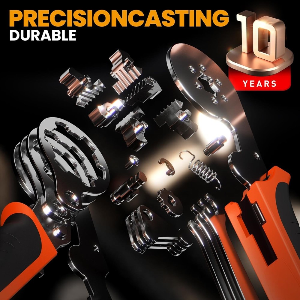 Professional Hexagonal Crimping Tool and 21 Ferrules for Precise Connections