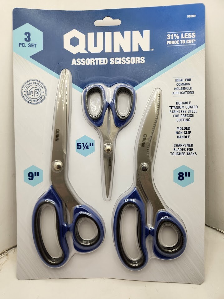 QUINN Assorted Scissors, 3-Piece