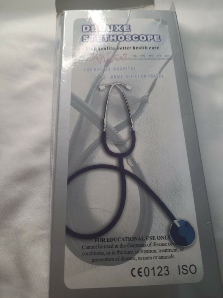 DELUXE STETHOSCOPE (FOR EDUCATIONAL (USE ONLY) Black EUC