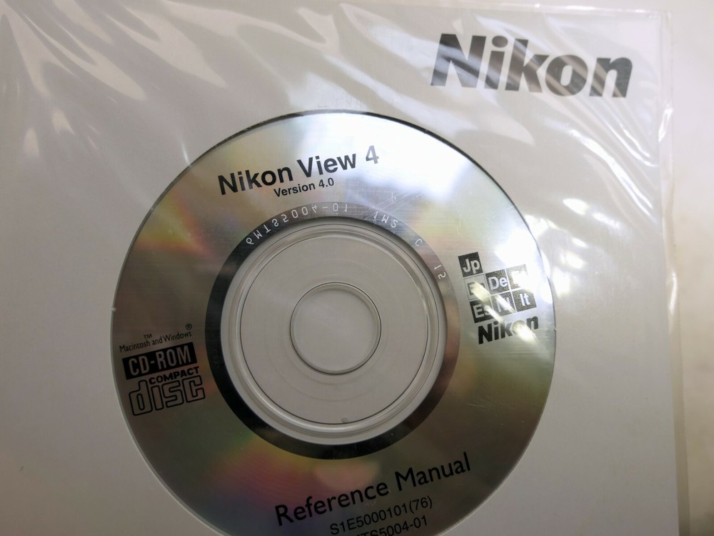 Reference Manual for Nikon View 4 Coolpix WINDOWS CD software disc