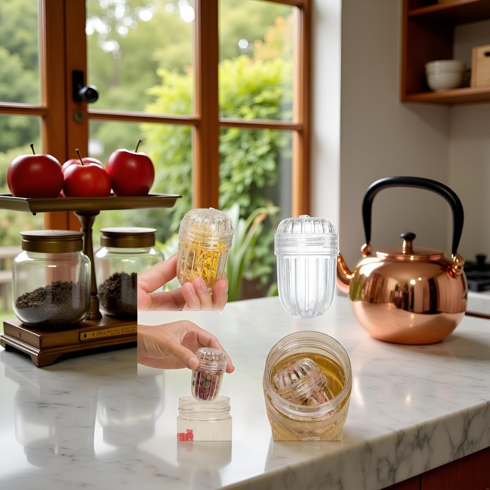 1Pc Clear Tea Infuser Ball,Plastic Mesh Tea Ball, Tea Infuser Strainer Filter...