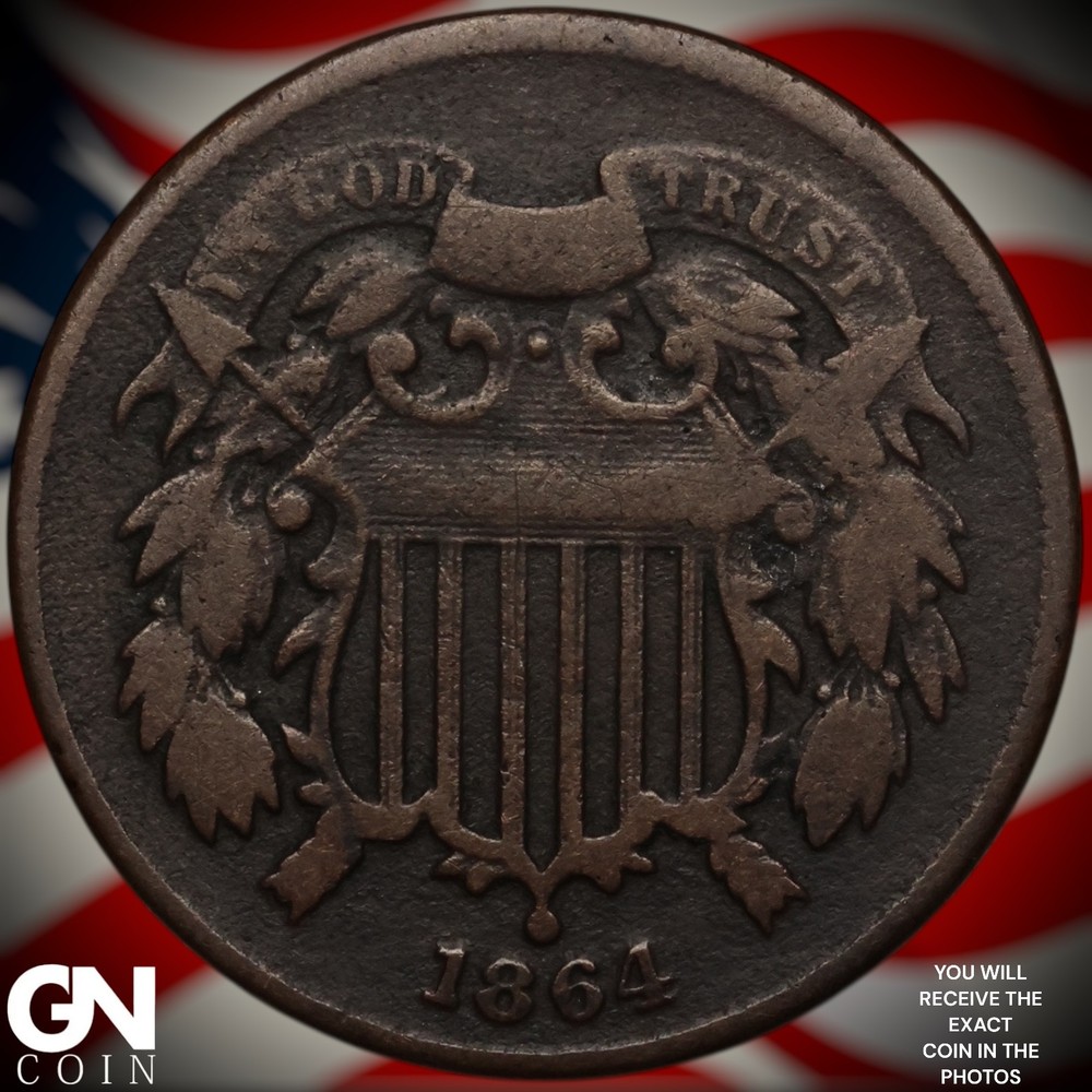 1864 2 Cent Piece A3004
