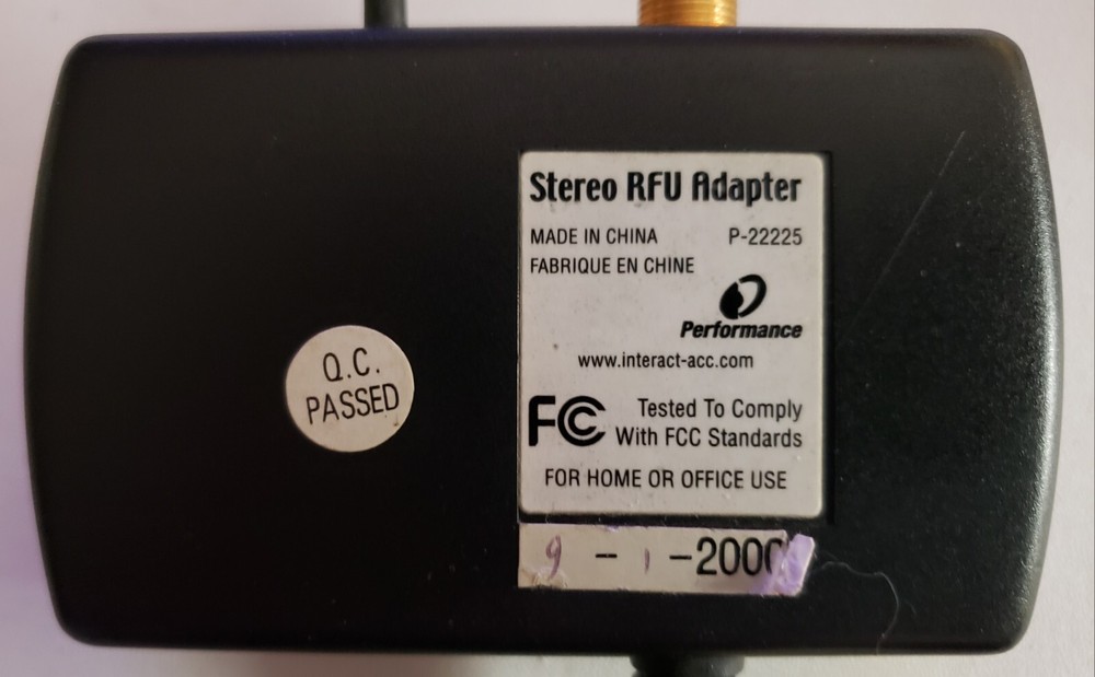 PlayStation 2 PS2 Stereo RFU Adapter