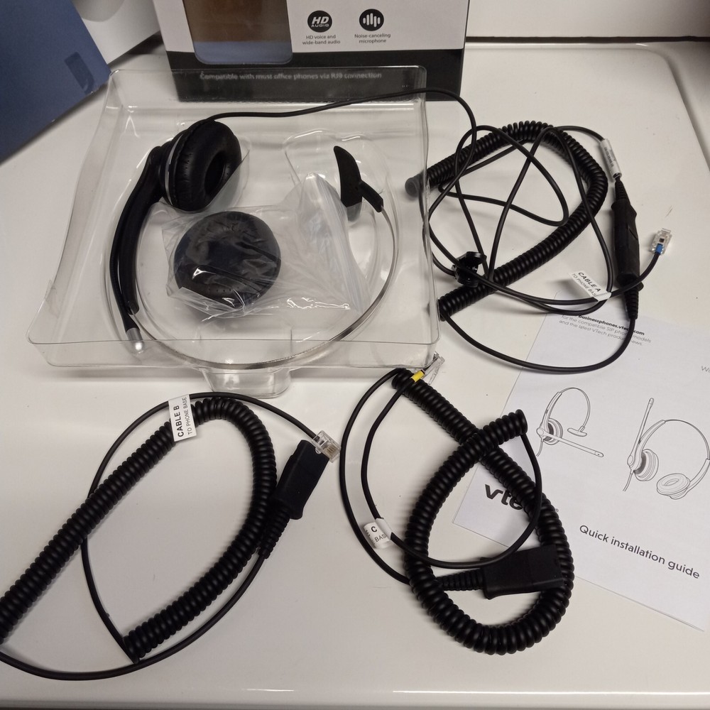 Vtech A100M Wideband Single Ear Headset NOB; Untested