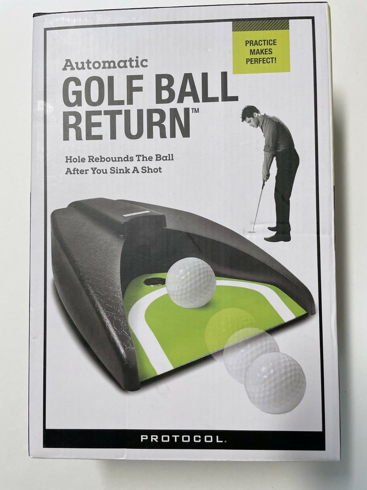 Protocol Automatic Golf Ball Return Motorized Rebounding Putting Practice NIB