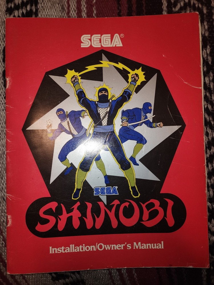 Shinobi Manual Arcade Sega