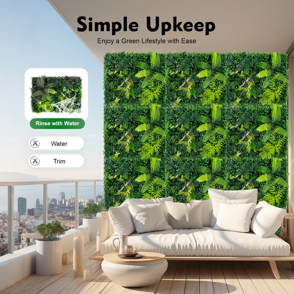 6PCS Greenery Walls, Artificial Greenery Wall, Artificial Grass Backdrop Wall