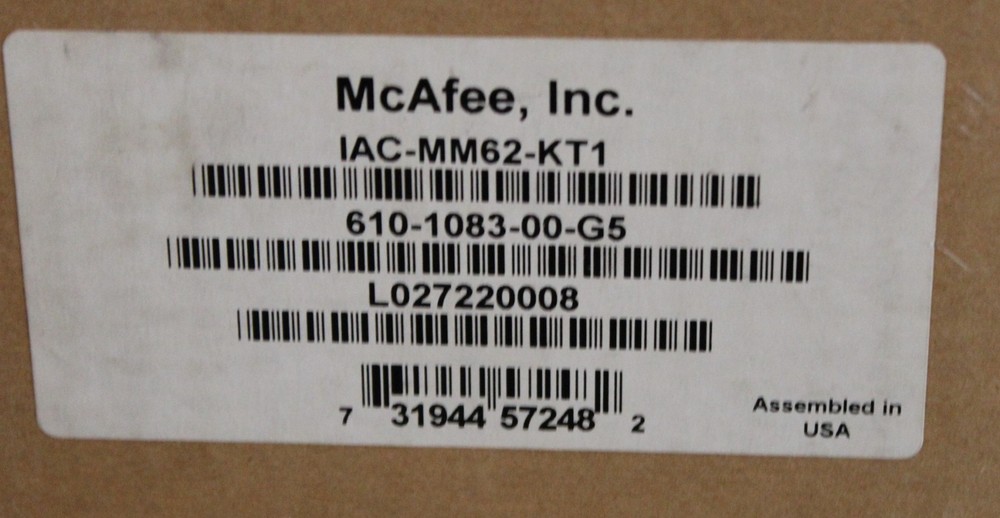 2 McAfee 40Gbps Active FailOpen Bypass Switch, IAC62F1-KT7