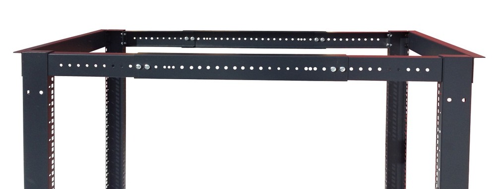 22U 4 Post Open Frame 19" Network Server Rack on Caters Adjustable Depth 24"-37"