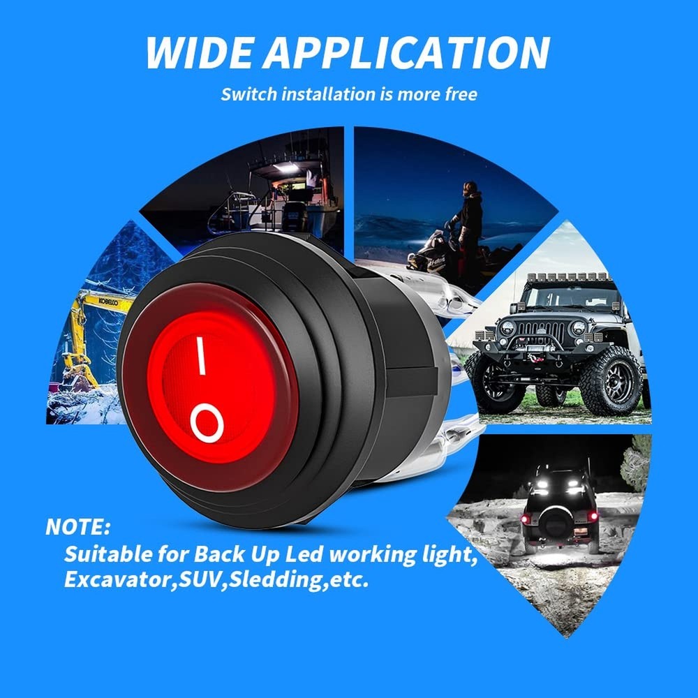 LED Light Bar Wiring Harness Kit 18AWG 12V Trailer Light Switch Relay Blade F...