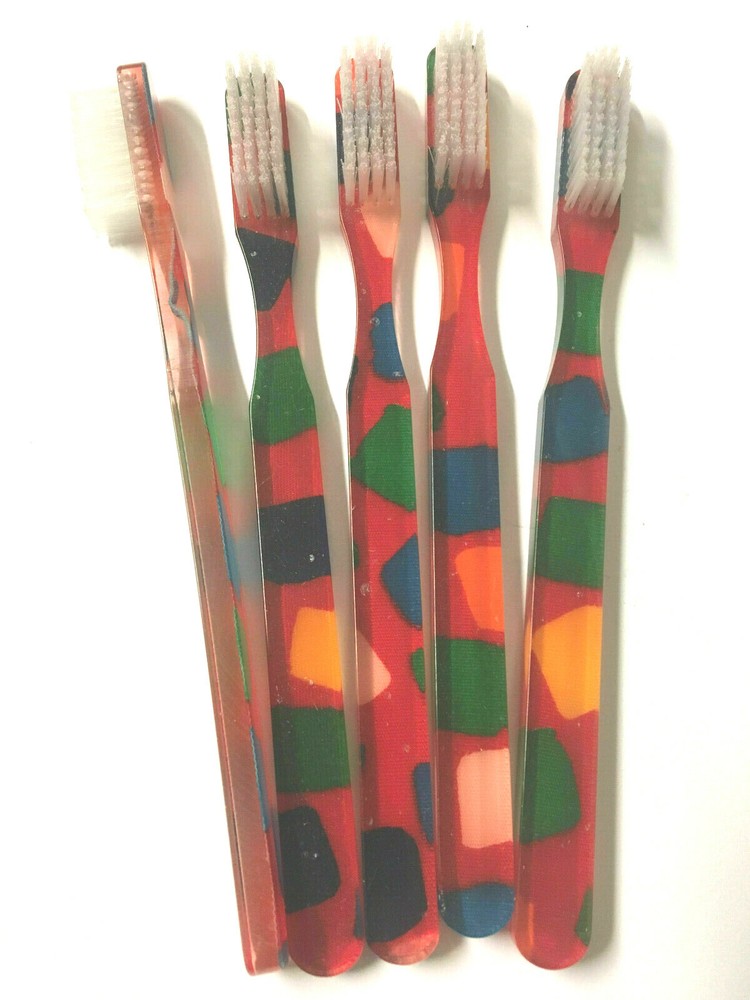 5-PACK FUN Vintage NEW Designer Toothbrush