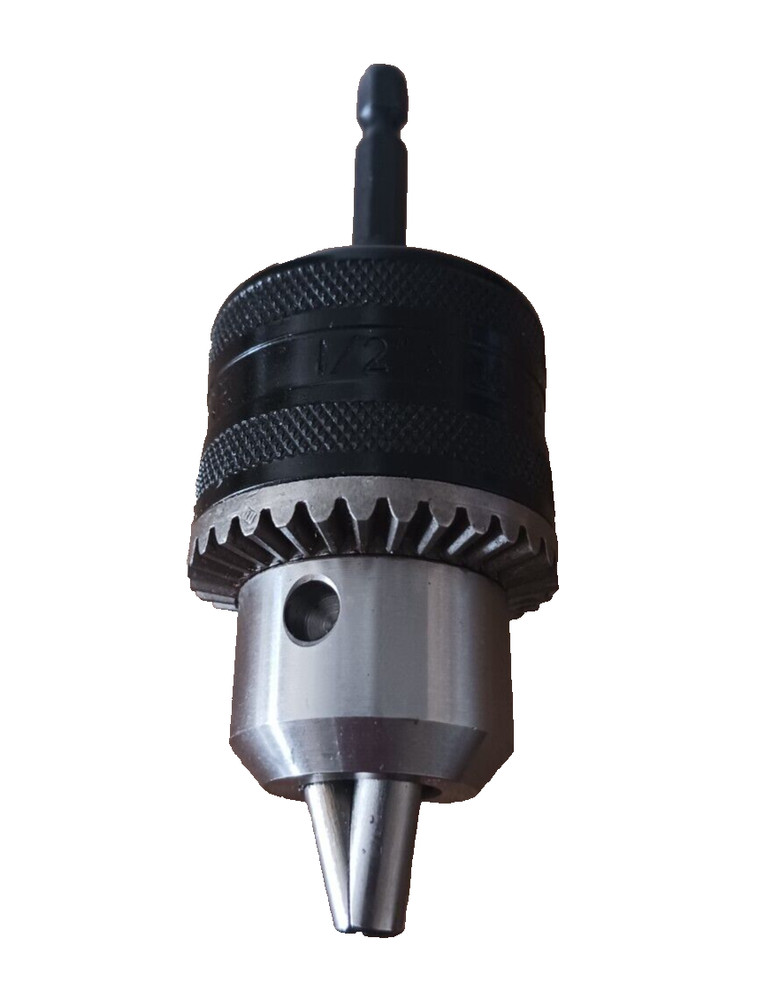 1/2 jacobs chuck with 1/4" hex adapter and key
