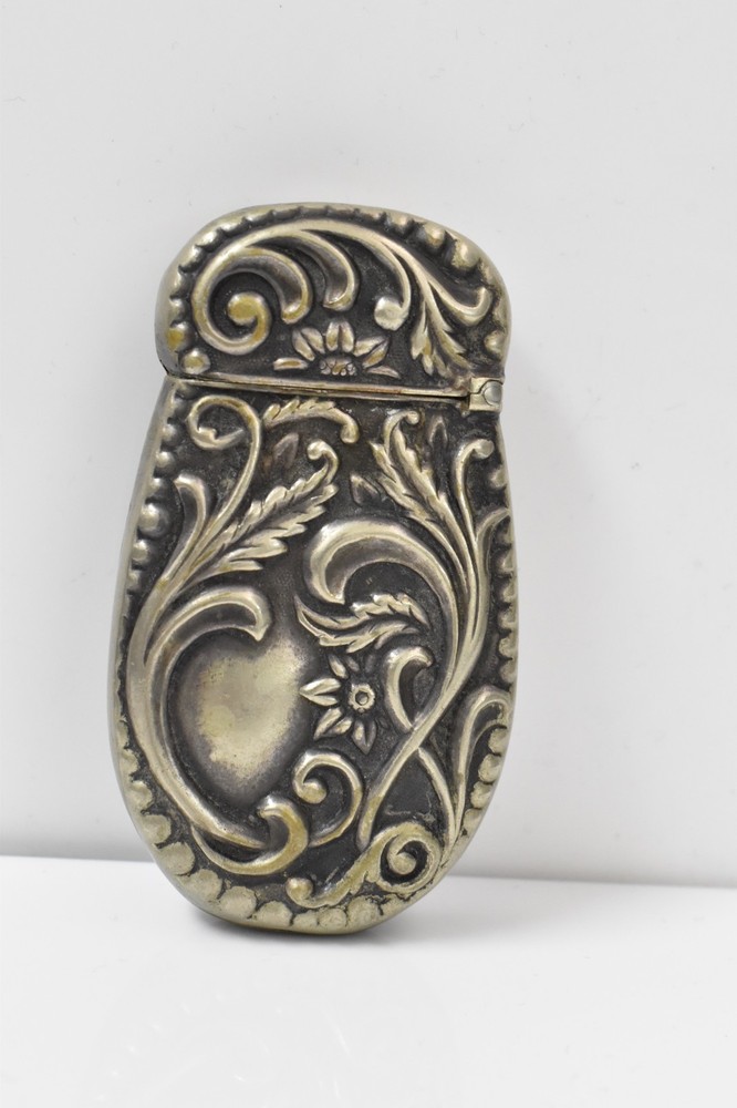 Antique German Silver Match Safe 2.75"