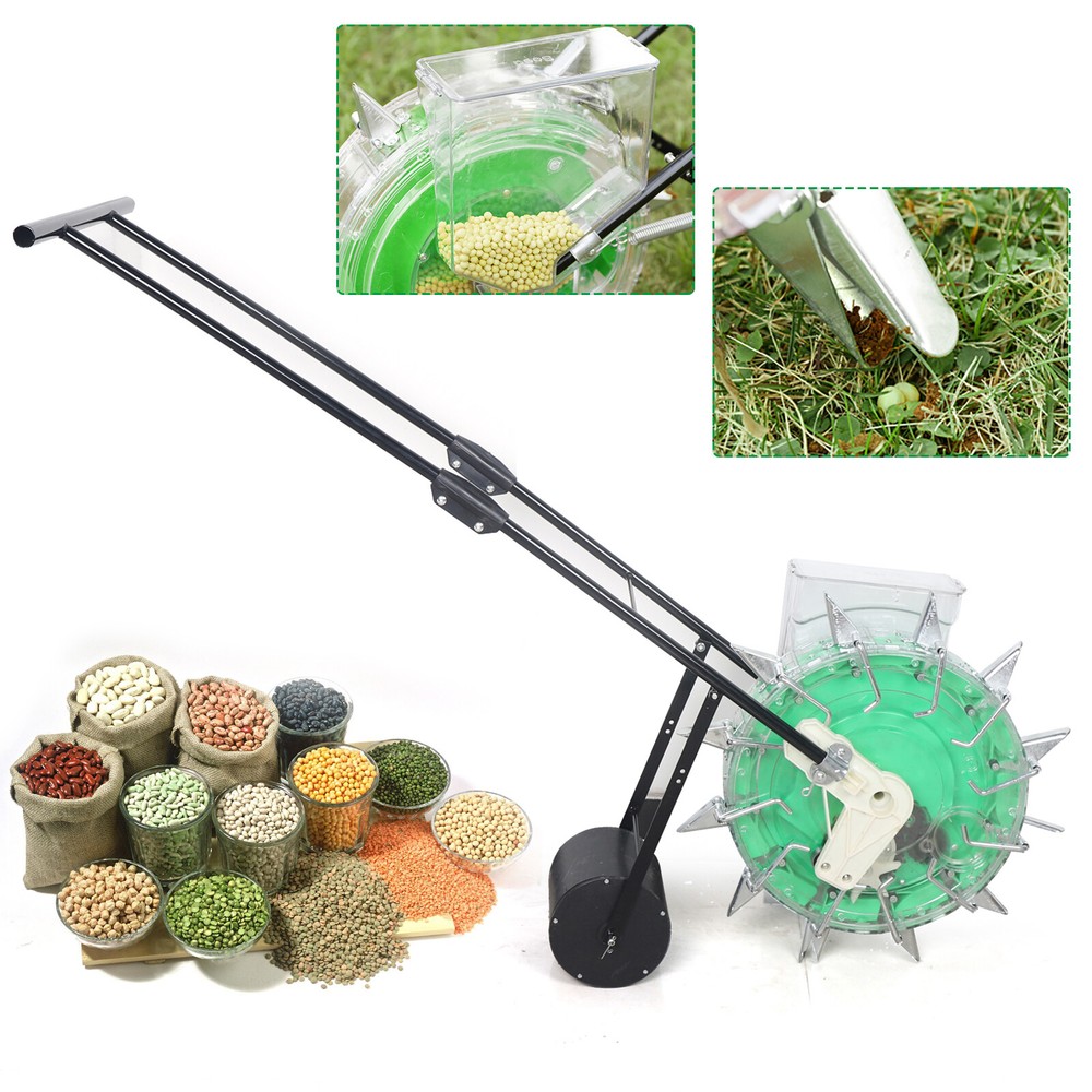 Hand-push Roller Seeder Manual Seed Planter Peanut Corn Fertilizer Applicator US