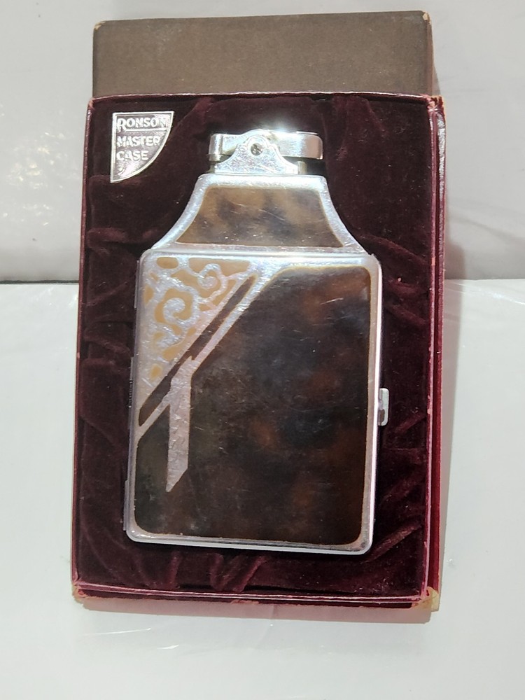 Vintage Ronson Cigarette Case & Lighter
