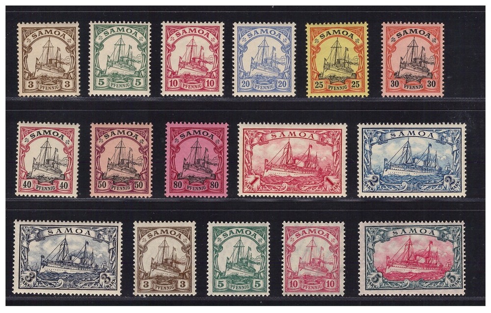Samoa Einzelwerte aus Minr. 7 - 23 ** postfrisch (mnh)