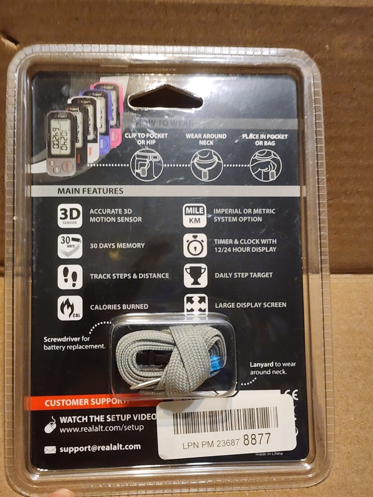 3D TriSport 3D Pedometer by Realalt 3D Motion Sensor Advanced Tri-Axis 3D Motion