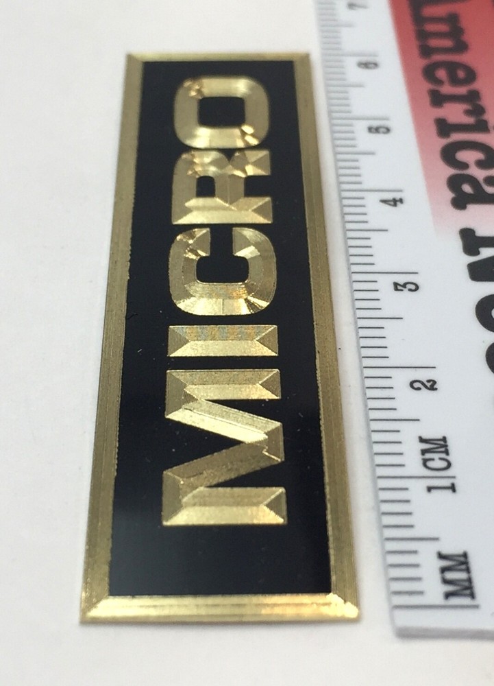 Custom Engraved Solid Brass Micro Seiki Turntable Badge