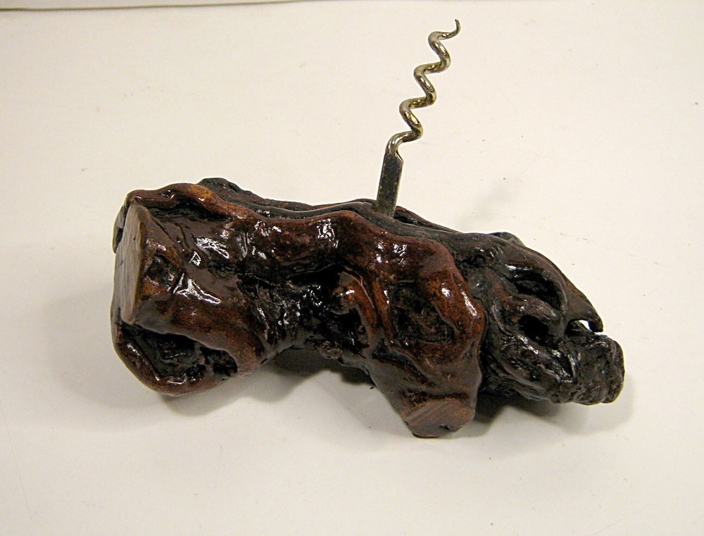 Vintage Mid-Century Modern Grapevine Handled Corkscrew
