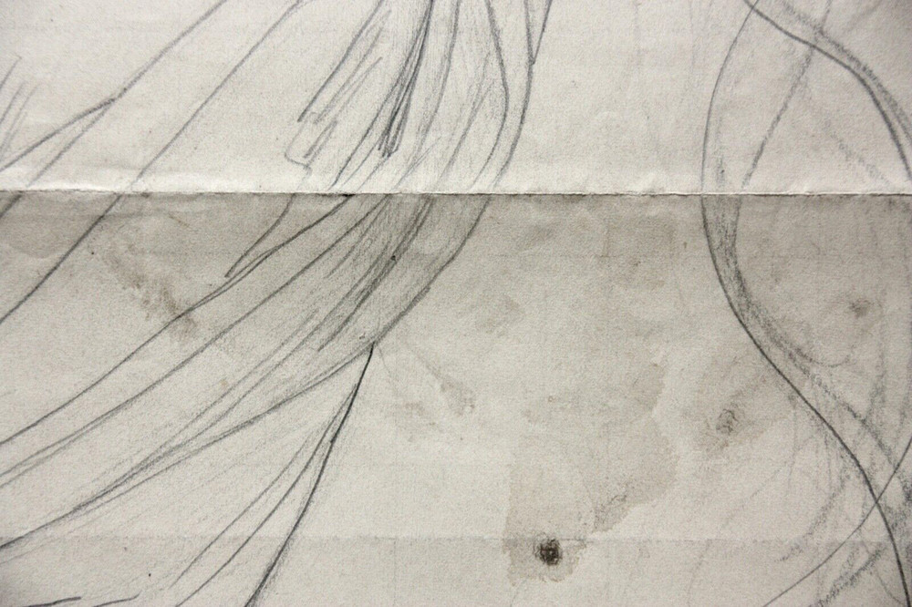 Female Allegory, Dancer, Classicist Drawing Squared 19th century